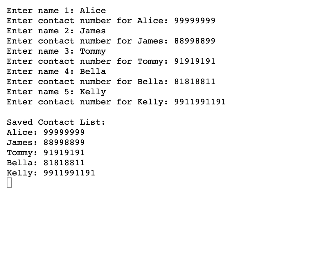 13to16_Python_L2_Day5Output_Dictionary_And_Array